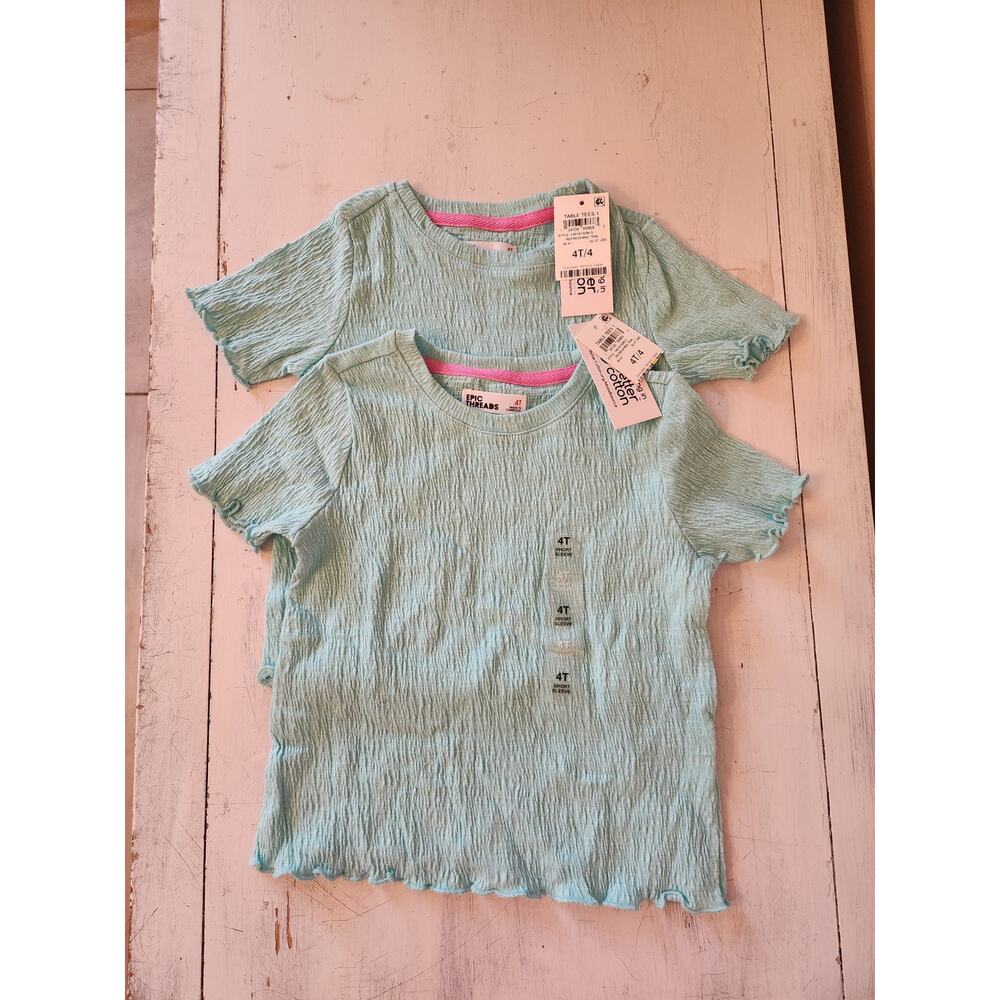 NWT Epic Threads Girls 2 Pack Bundle Twins Teal 4T